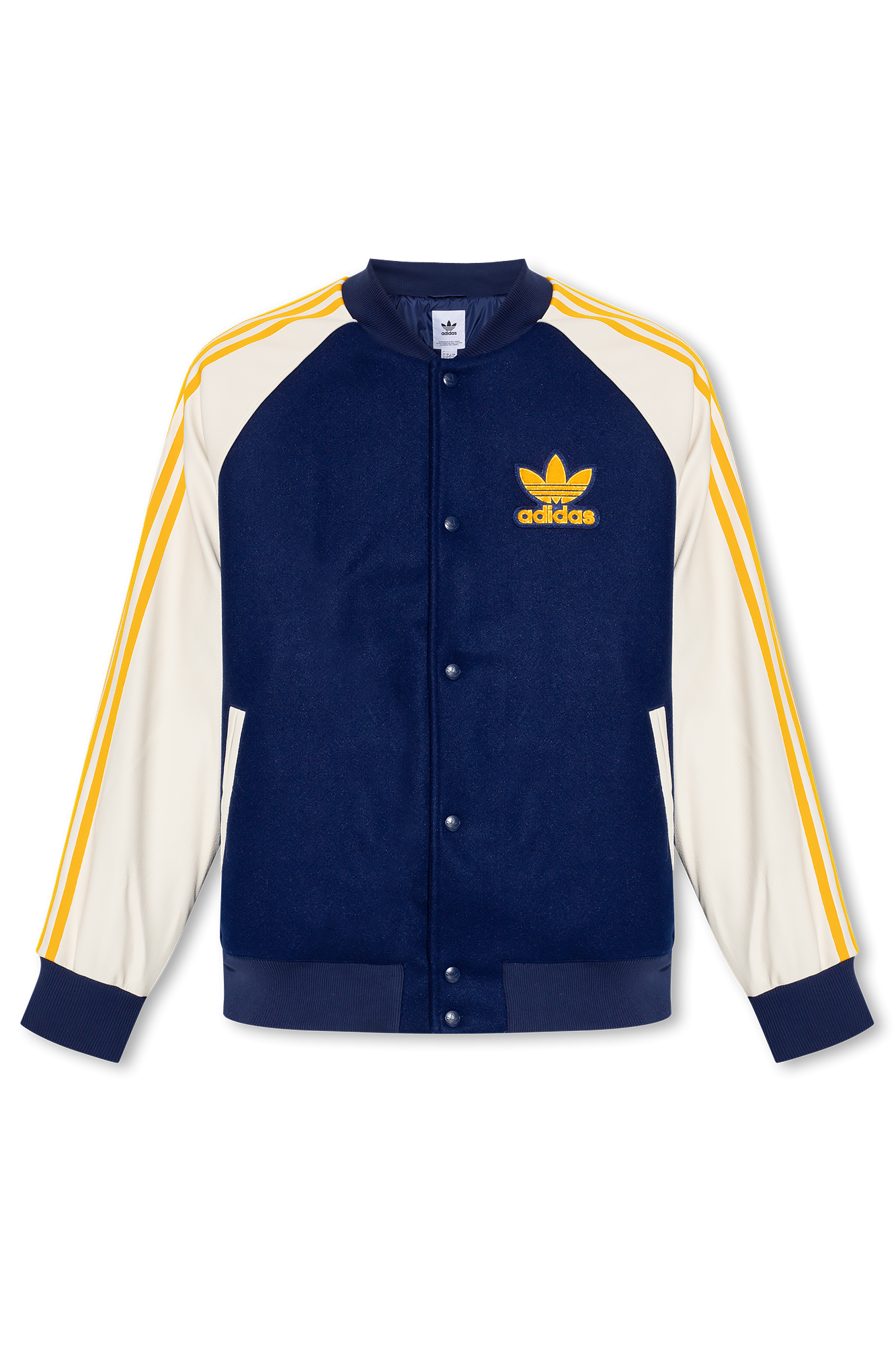 Adidas navy shop bomber jacket